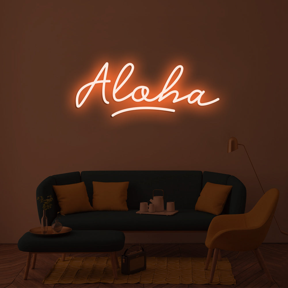Aloha Neon Sign - LED Neon Sign For Gifts, Room Decor