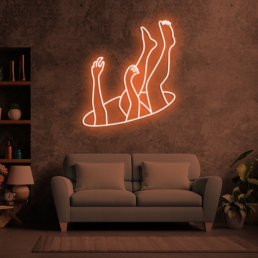 Falling Art Neon Sign LED Neon Sign For Gifts, Room Decor