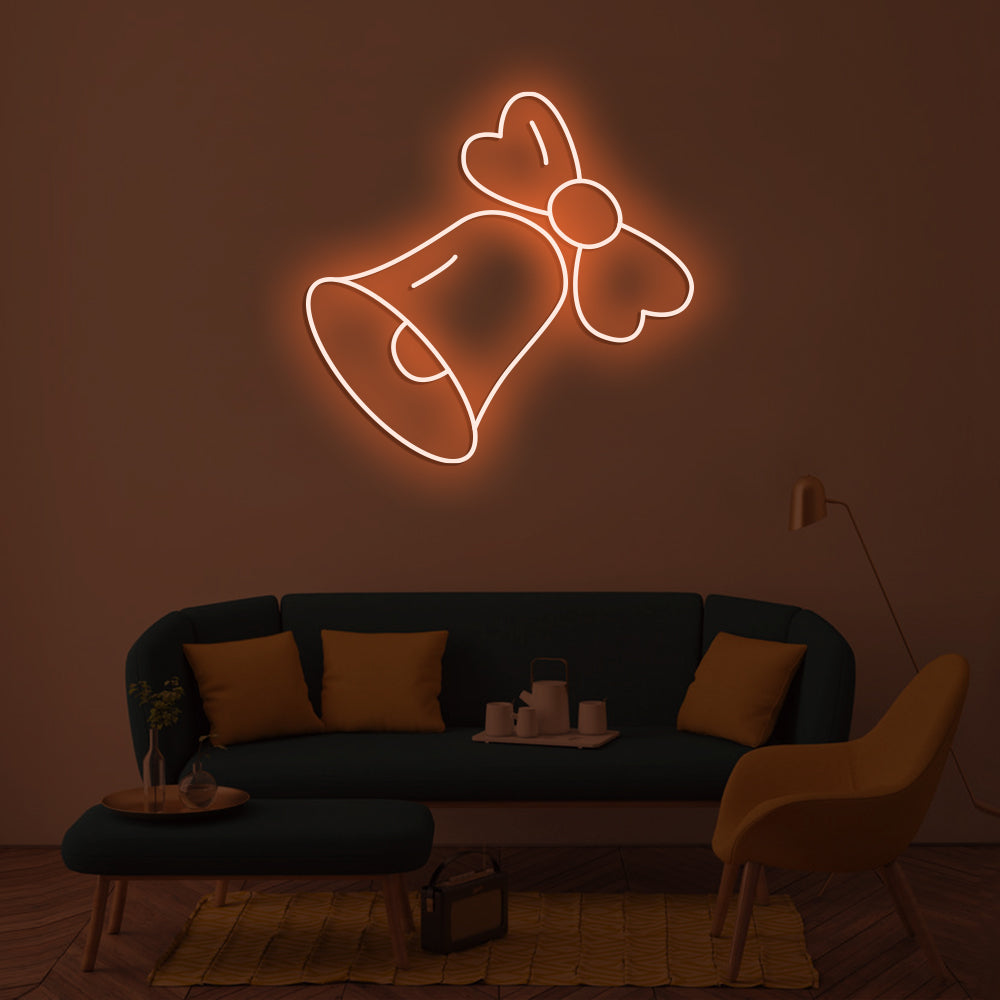 Bell Neon Sign - LED Neon Sign For Gifts, Room Decor