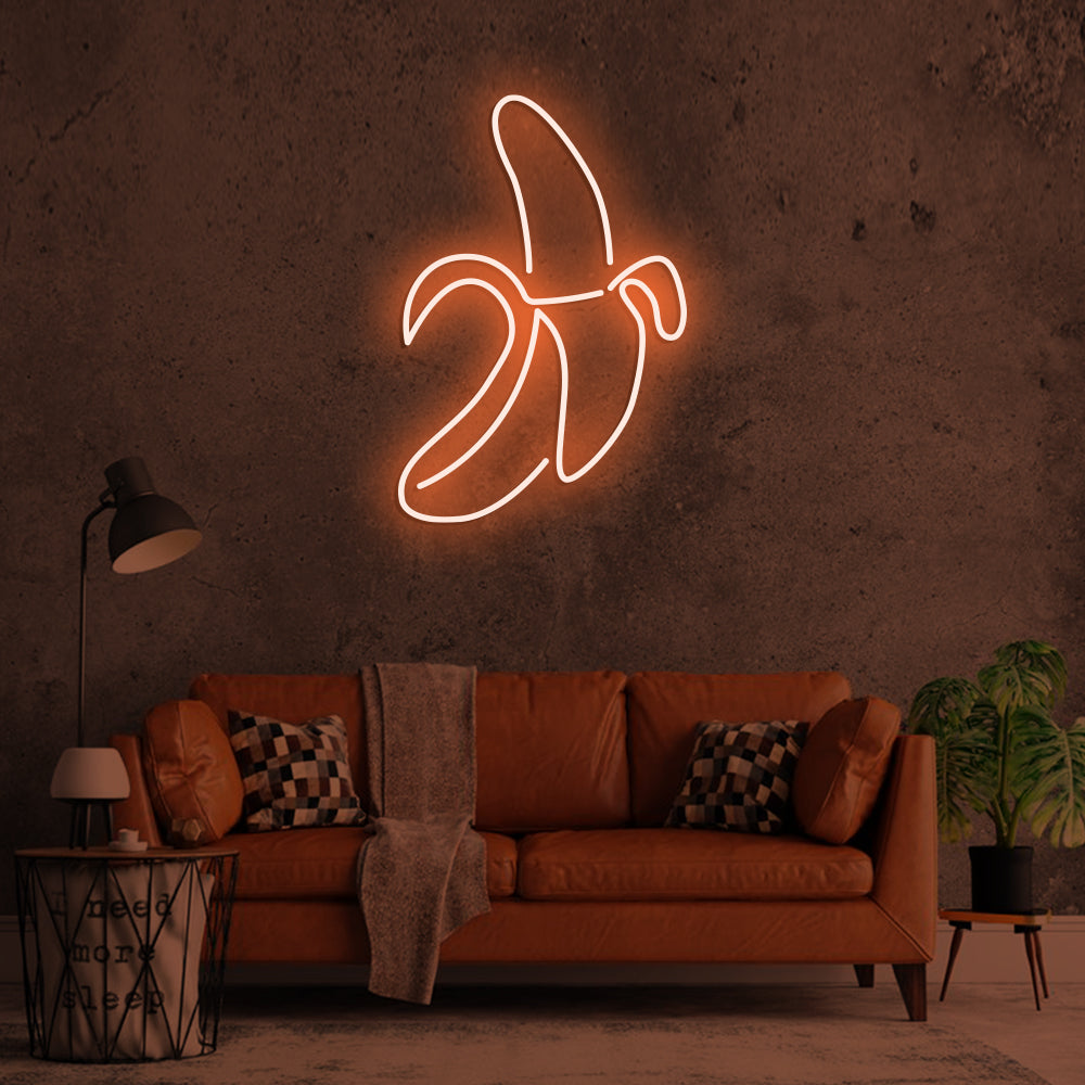 Banana Neon Sign - LED Neon Sign For Gifts, Room Decor