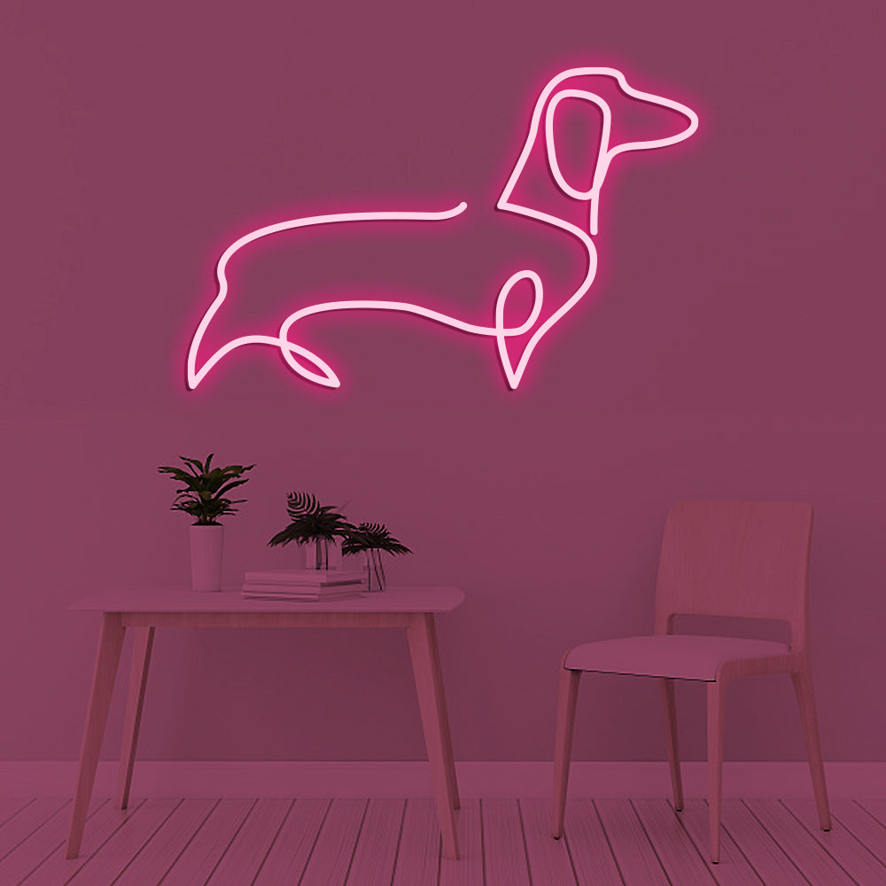 Dachshund Dog Neon Sign - LED Neon Sign For Gifts, Room Decor, Pet Storefront Decor