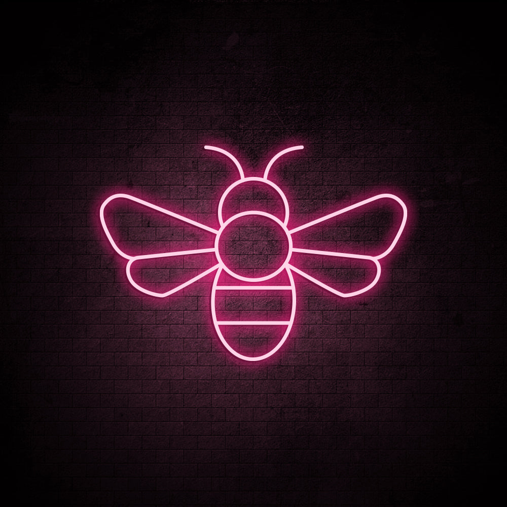 Bee Neon Sign - LED Neon Sign For Gifts, Room Decor