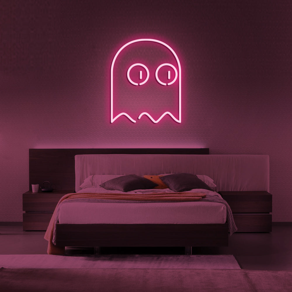 Gamer Ghost Neon Sign - LED Neon Sign For Gifts, Room Decor