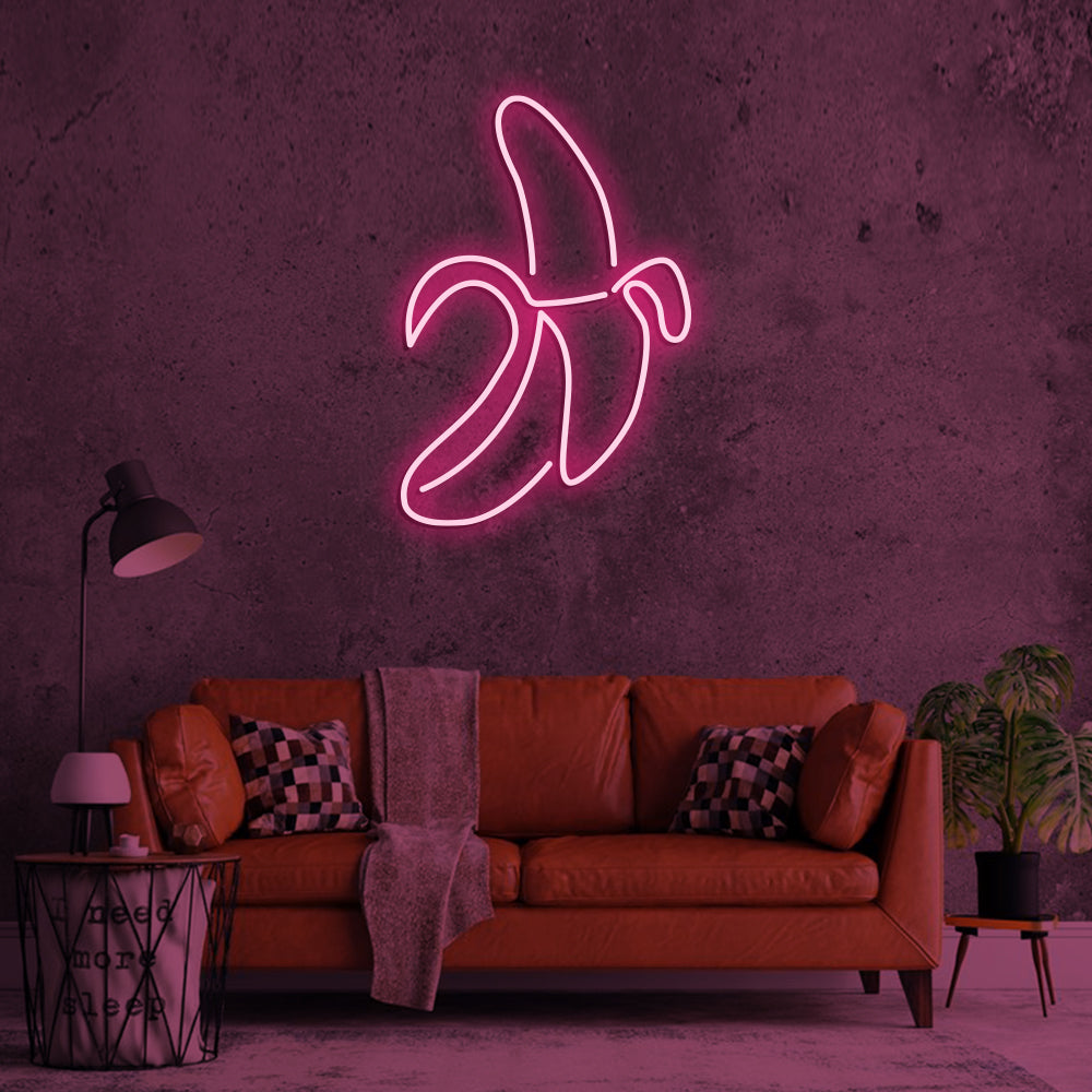 Banana Neon Sign - LED Neon Sign For Gifts, Room Decor