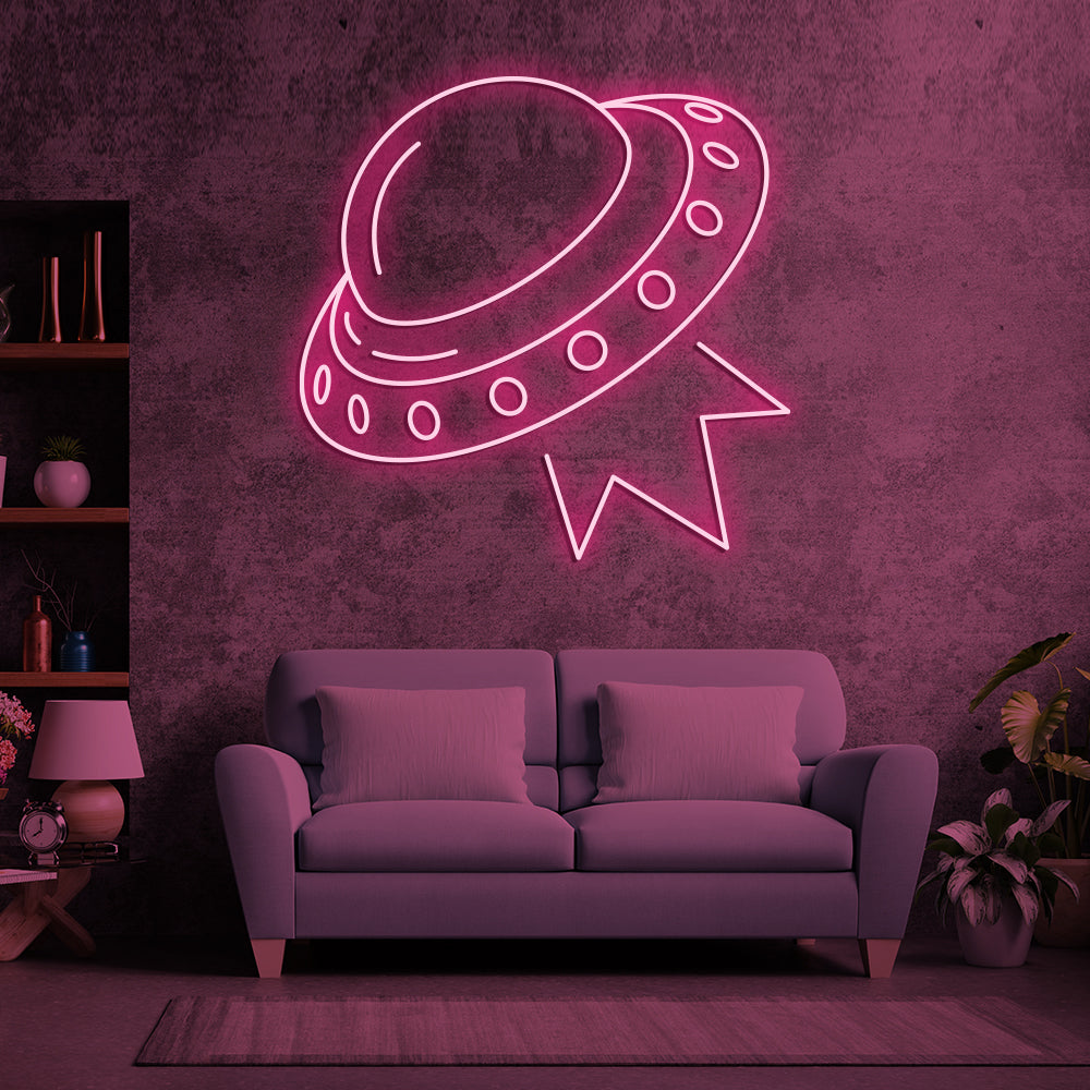 Alien Spacecraft Neon Sign - LED Neon Sign For Gifts, Room Decor
