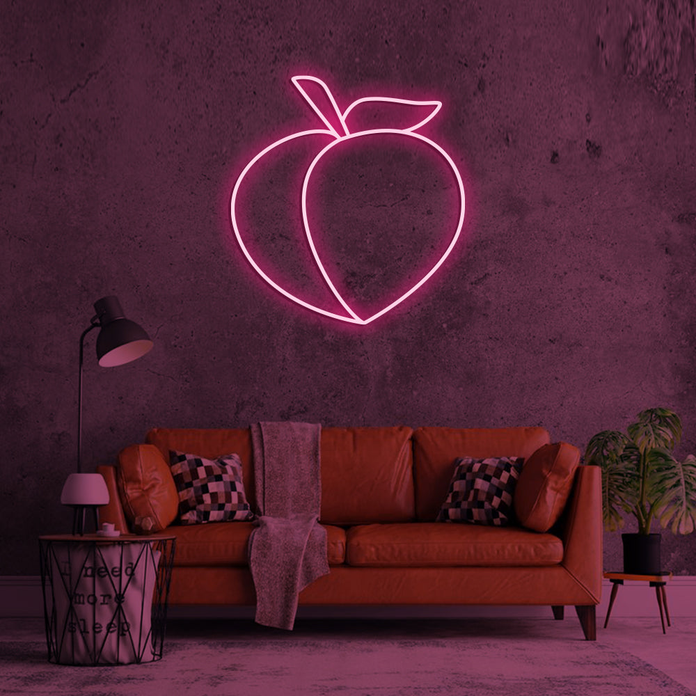 Apricot Peach Neon Sign - LED Neon Sign For Gifts, Room Decor