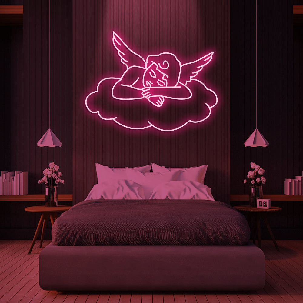 Angel Neon Sign - LED Neon Sign For Gifts, Room Decor