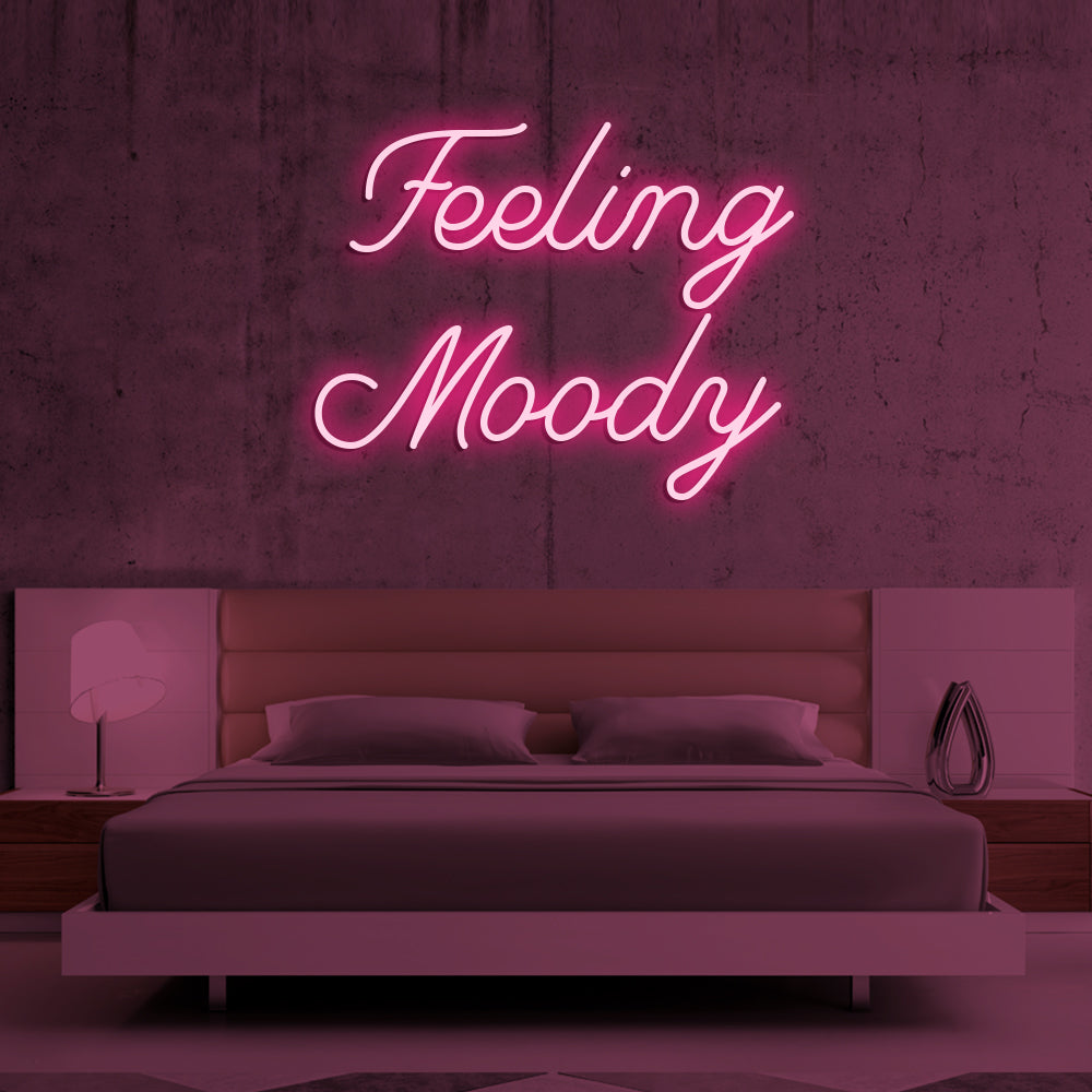 Feeling Moody Neon Sign - LED Neon Sign For Gifts, Room Decor