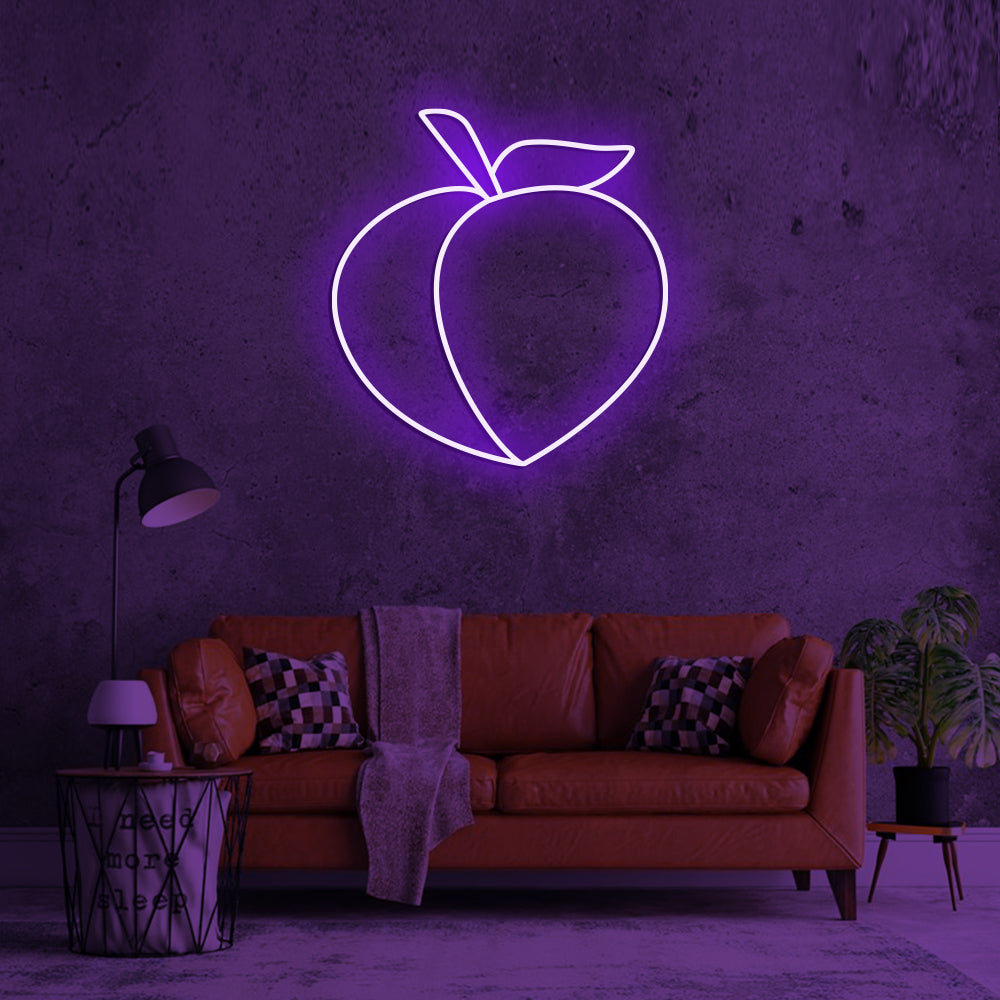 Apricot Peach Neon Sign - LED Neon Sign For Gifts, Room Decor