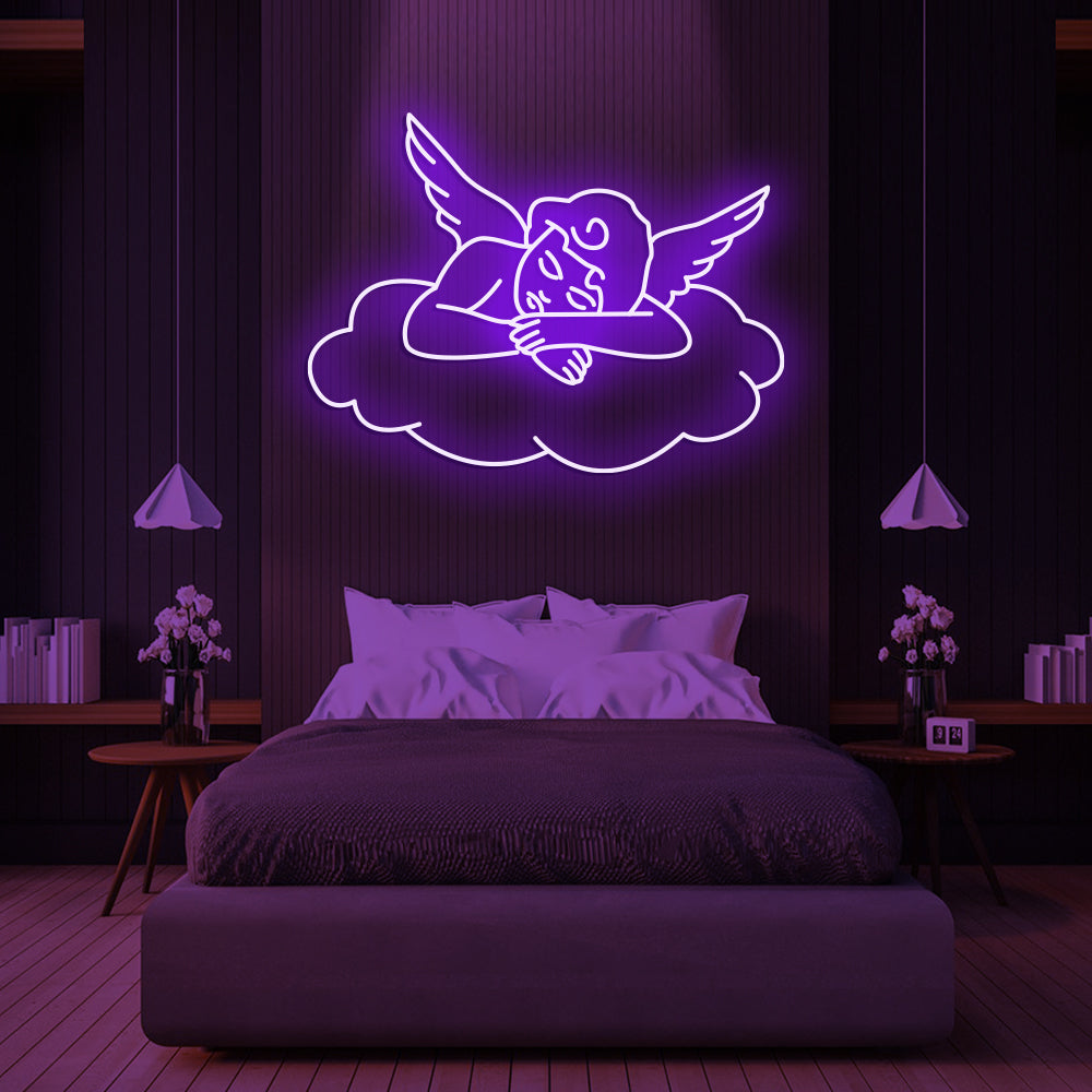 Angel Neon Sign - LED Neon Sign For Gifts, Room Decor