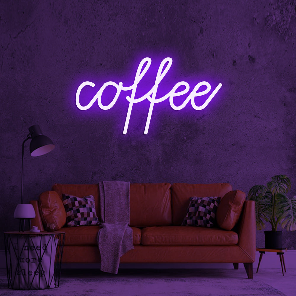 Coffee Neon Sign - LED Neon Sign For Gifts, Room Decor