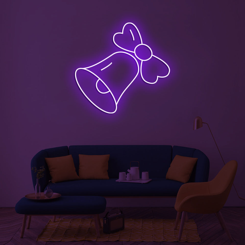 Bell Neon Sign - LED Neon Sign For Gifts, Room Decor