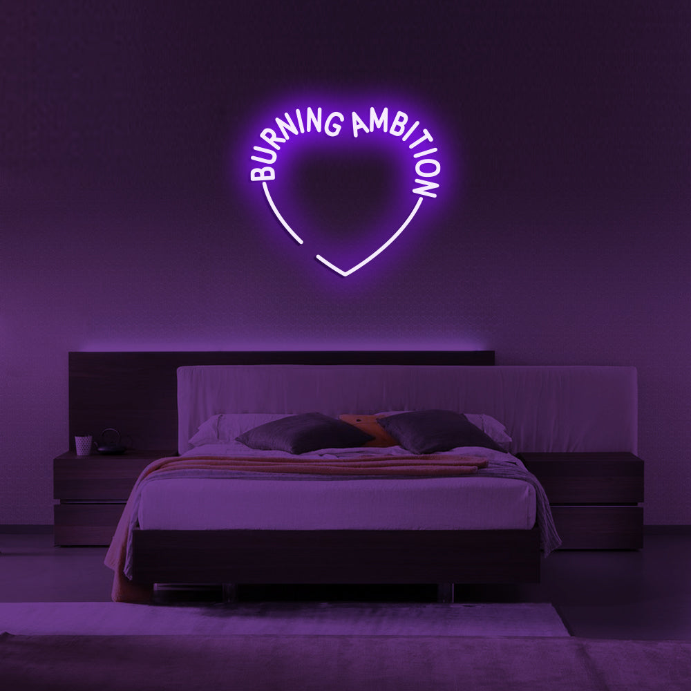 Burning Ambition Neon Sign - LED Neon Sign For Gifts, Room Decor