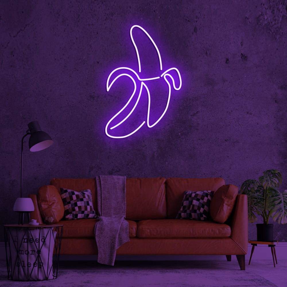 Banana Neon Sign - LED Neon Sign For Gifts, Room Decor