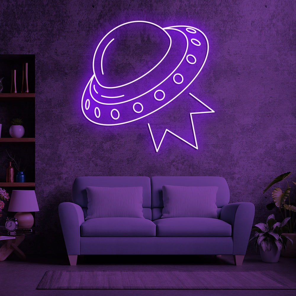 Alien Spacecraft Neon Sign - LED Neon Sign For Gifts, Room Decor