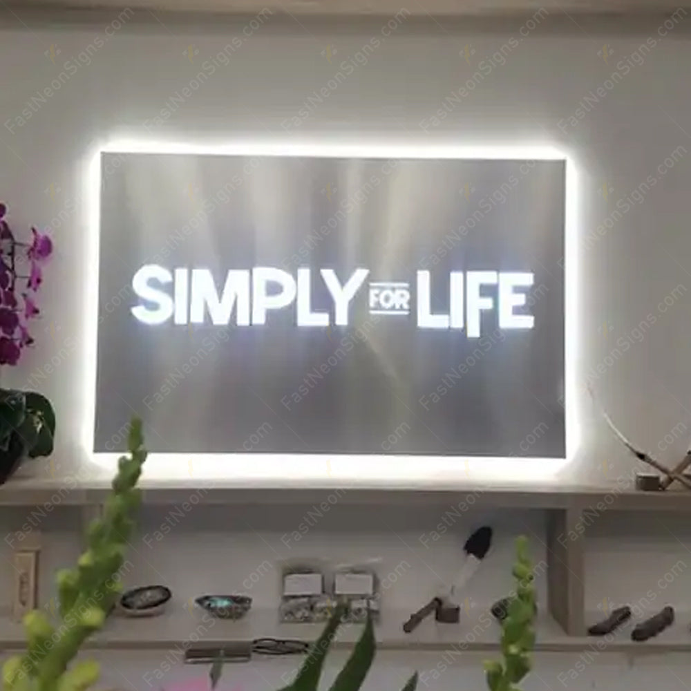 Custom Acrylic Push Through Signs LED push-thru Letters Sign for Business Brand