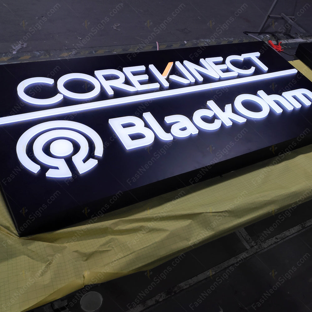 Custom Acrylic Push Through Signs LED push-thru Letters Sign for Business Brand