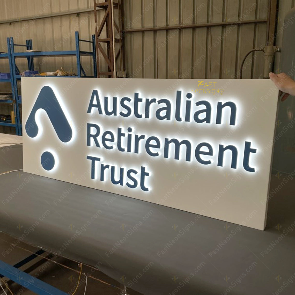 Custom Metal Channel Letter Illuminated Office Sign Exterior Signage Backlit Push Thru Acrylic Led Outdoor Business Sign