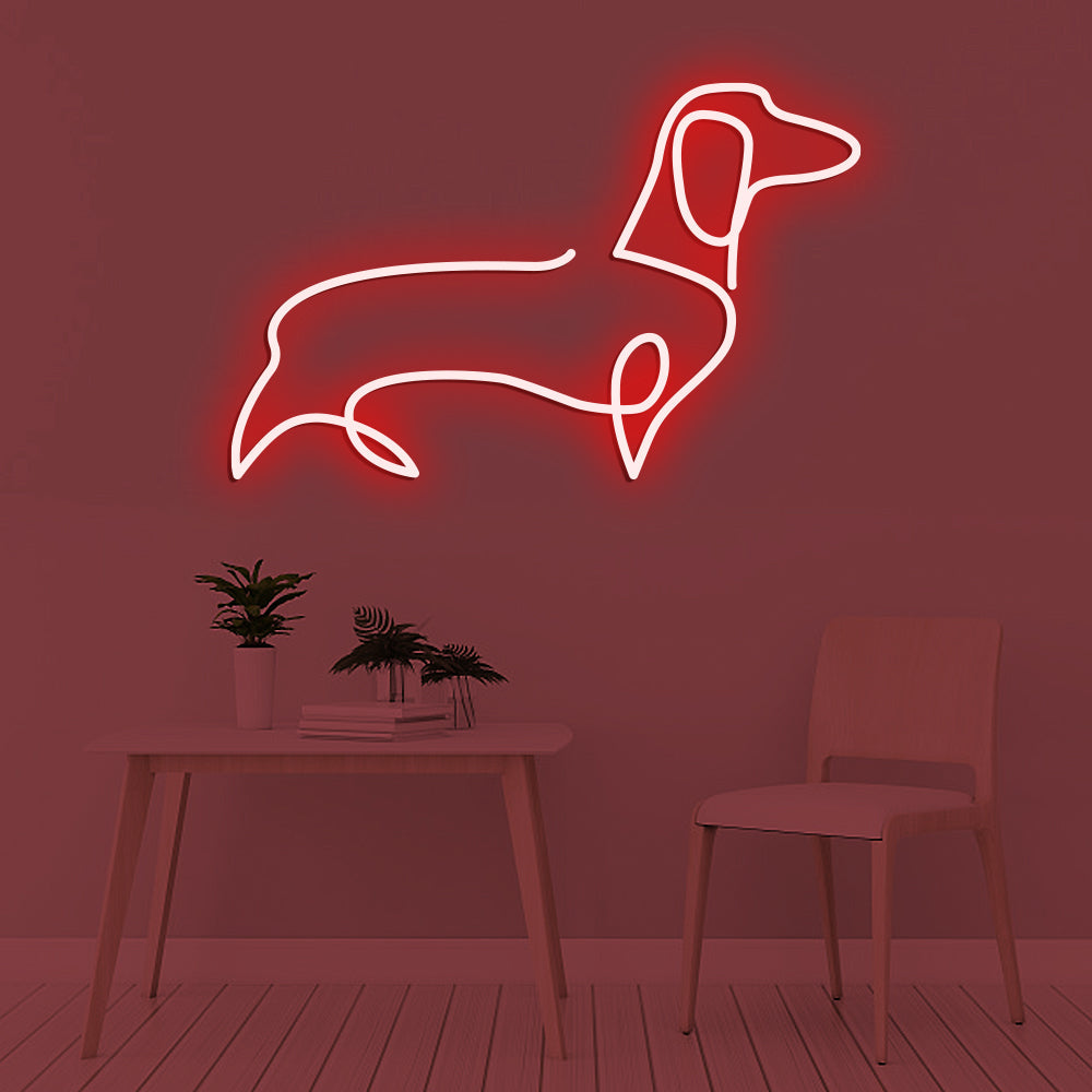 Dachshund Dog Neon Sign - LED Neon Sign For Gifts, Room Decor, Pet Storefront Decor