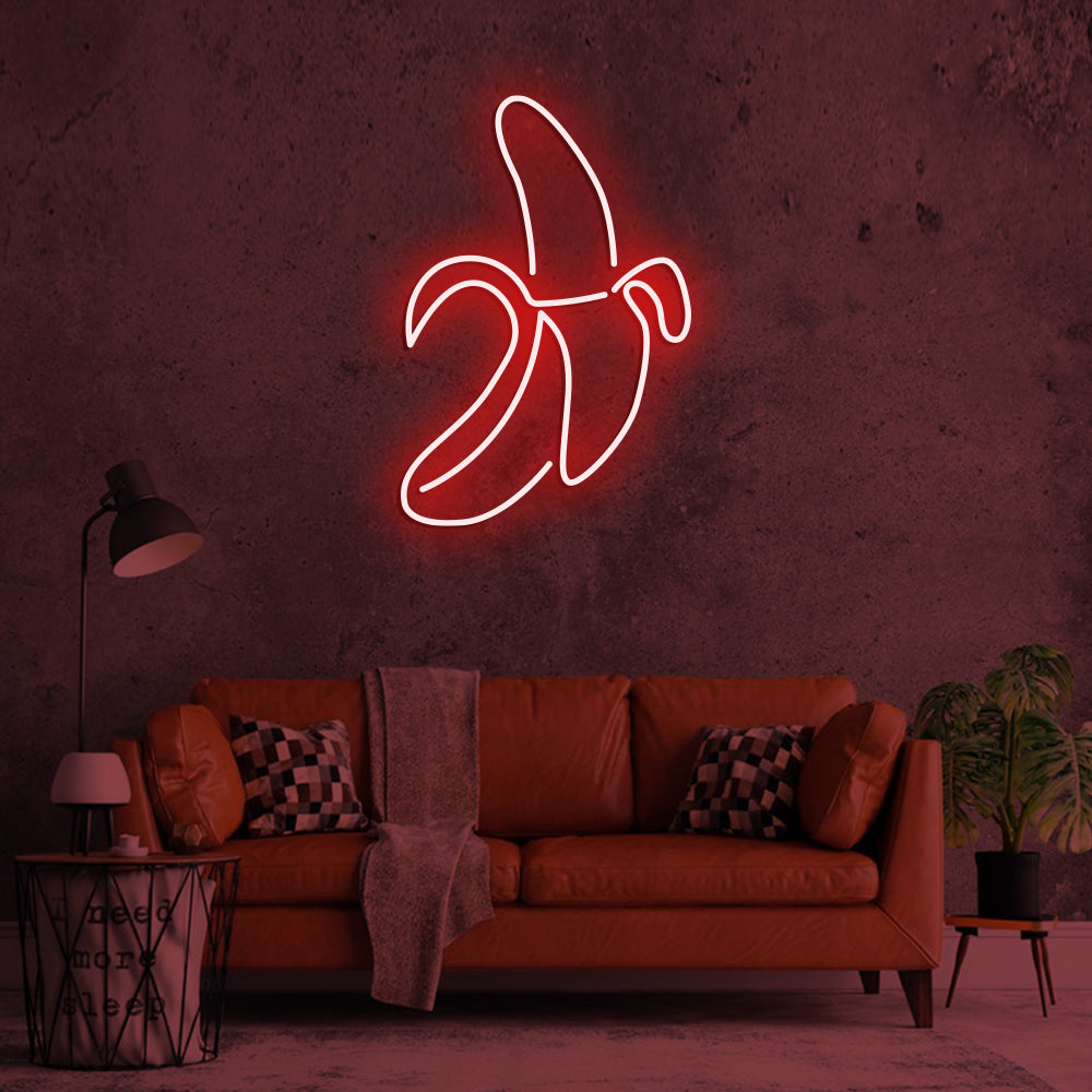 Banana Neon Sign - LED Neon Sign For Gifts, Room Decor