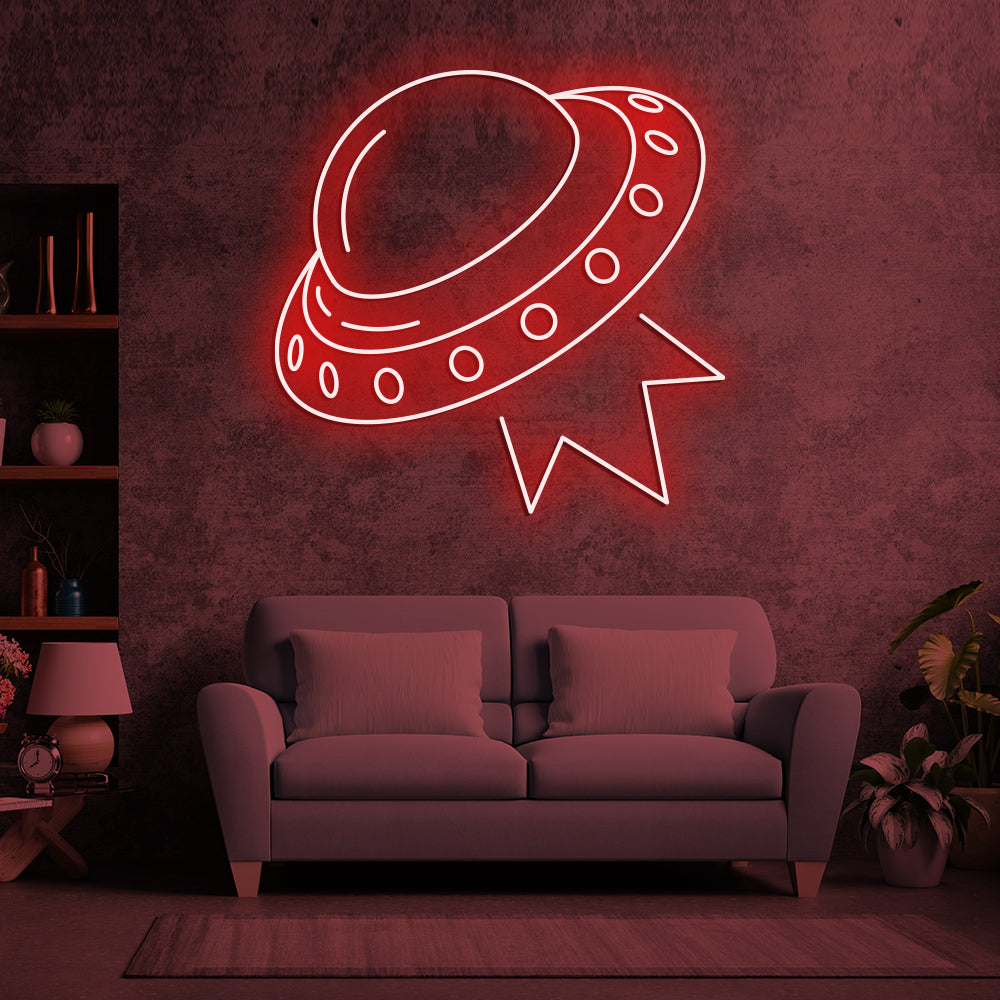 Alien Spacecraft Neon Sign - LED Neon Sign For Gifts, Room Decor