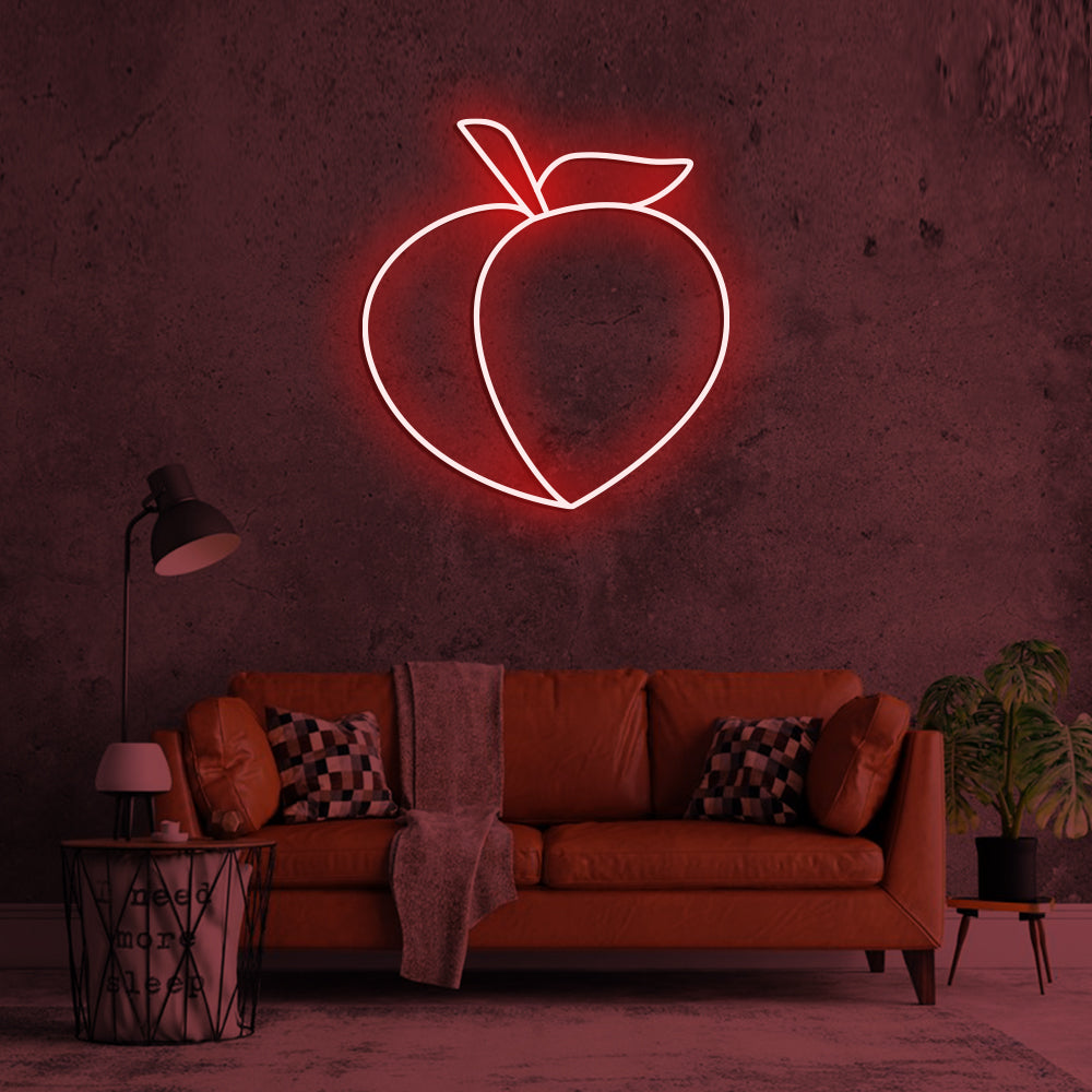 Apricot Peach Neon Sign - LED Neon Sign For Gifts, Room Decor