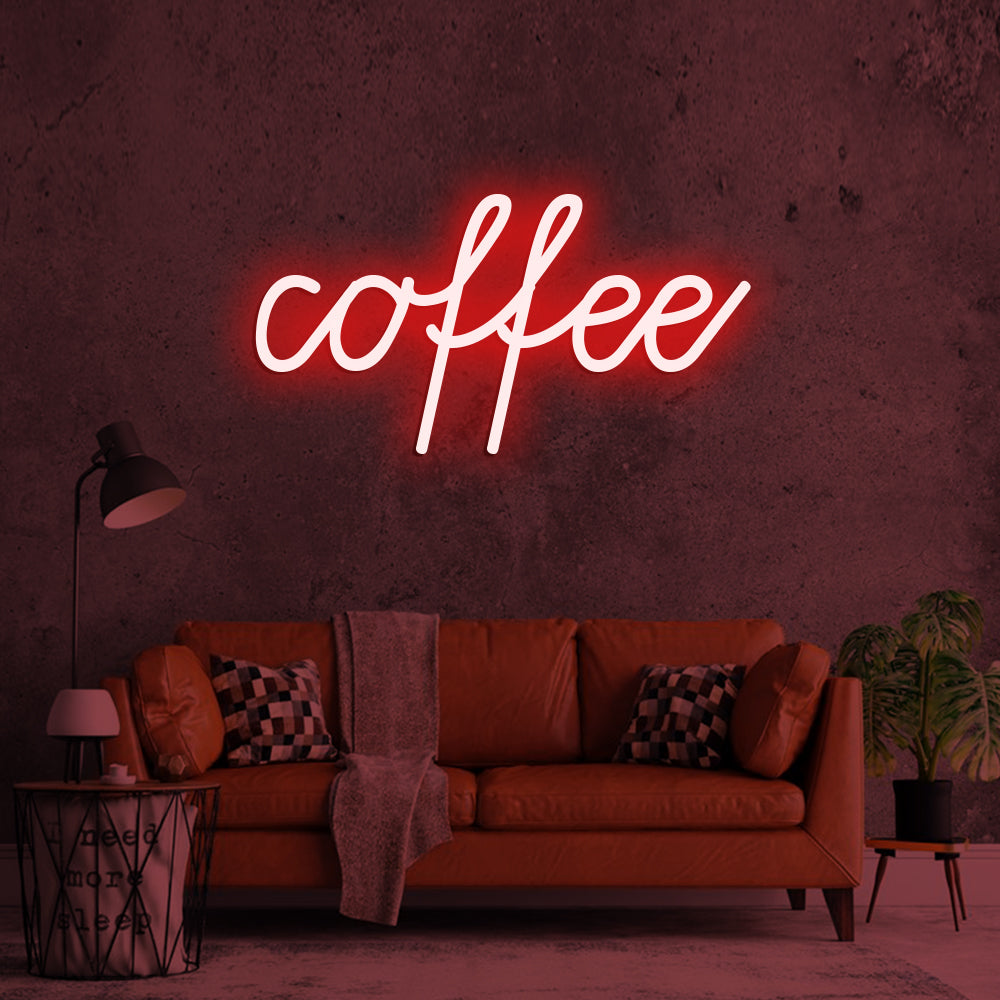 Coffee Neon Sign - LED Neon Sign For Gifts, Room Decor