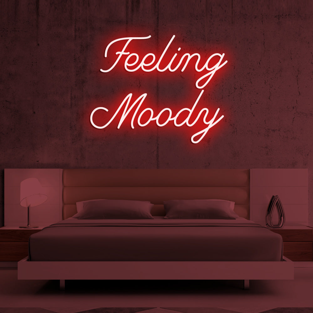 Feeling Moody Neon Sign - LED Neon Sign For Gifts, Room Decor