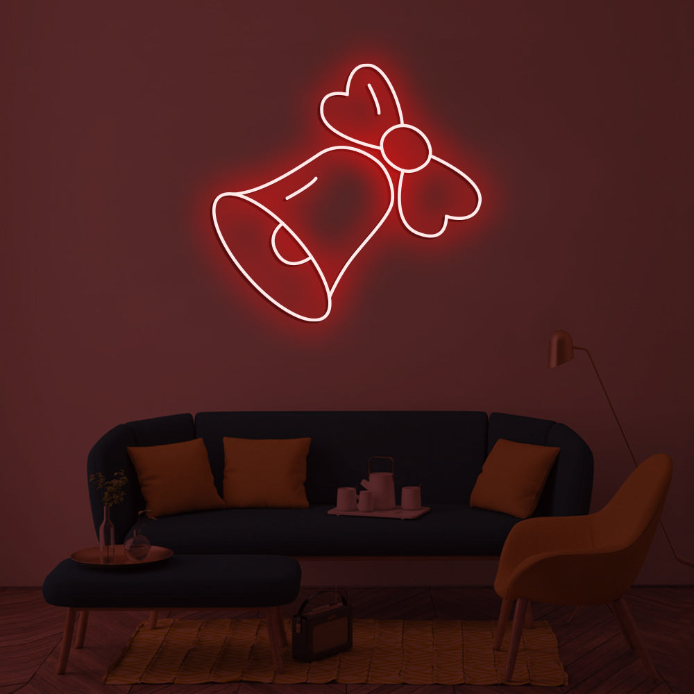 Bell Neon Sign - LED Neon Sign For Gifts, Room Decor