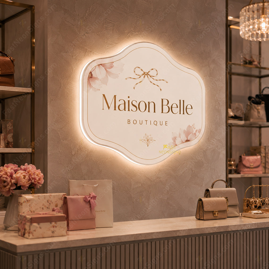 Custom Ultra-Thin Acrylic Light Box Sign For Boutique Shop – LED Clothing Stores Brand Sign
