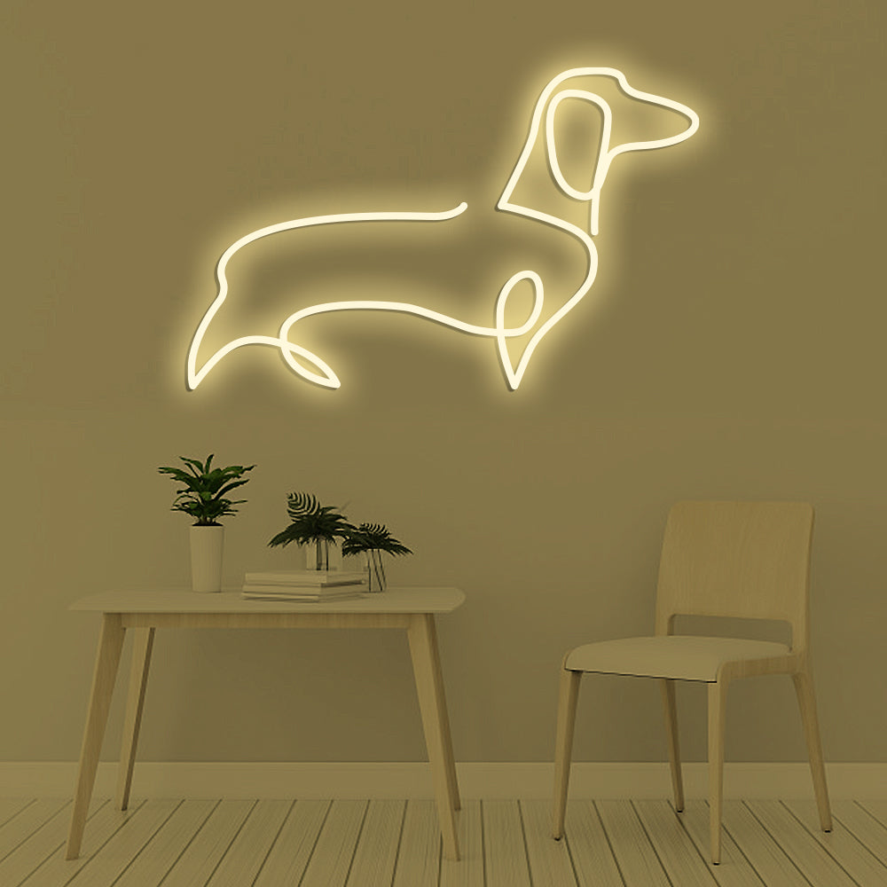 Dachshund Dog Neon Sign - LED Neon Sign For Gifts, Room Decor, Pet Storefront Decor