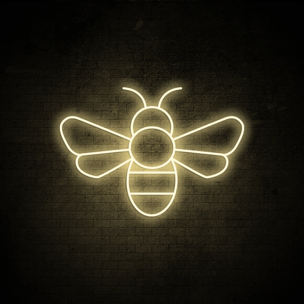Bee Neon Sign - LED Neon Sign For Gifts, Room Decor