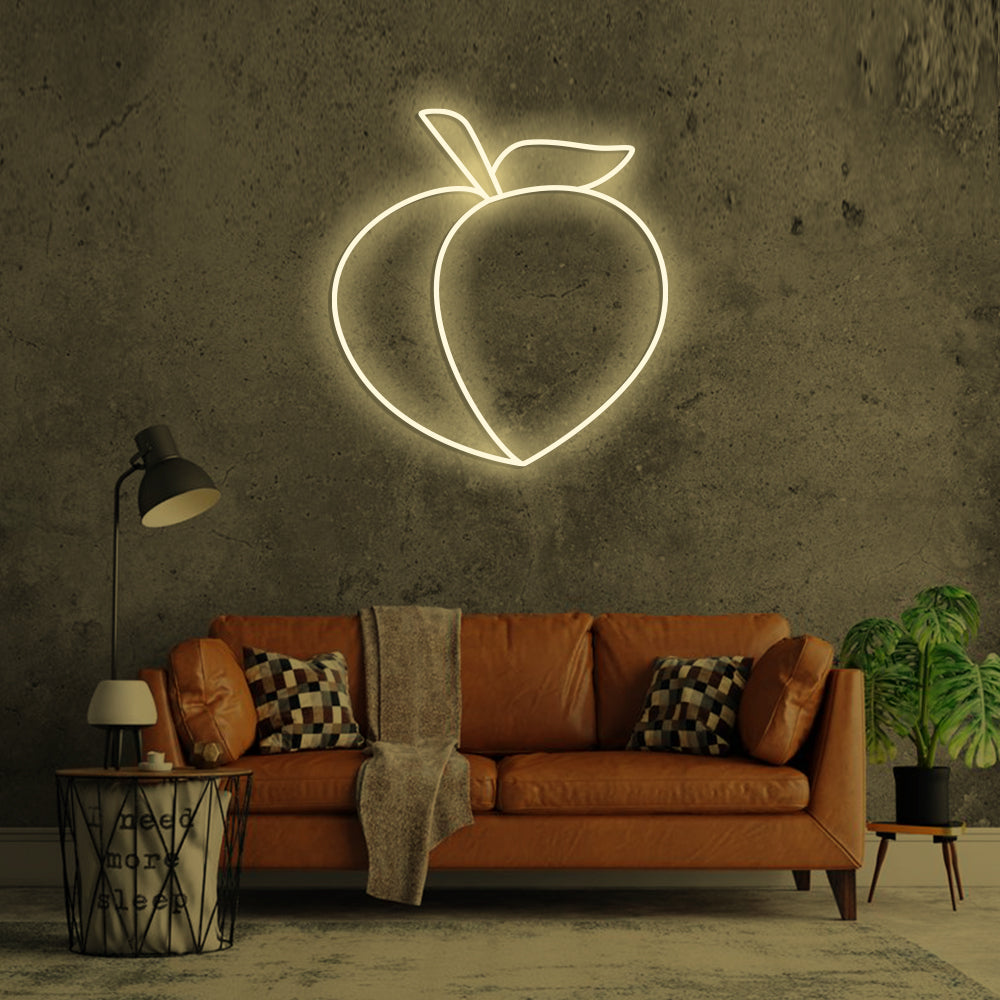 Apricot Peach Neon Sign - LED Neon Sign For Gifts, Room Decor