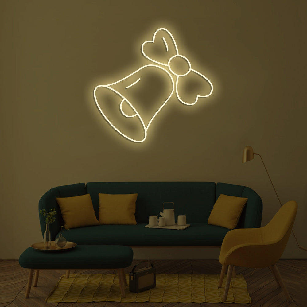 Bell Neon Sign - LED Neon Sign For Gifts, Room Decor