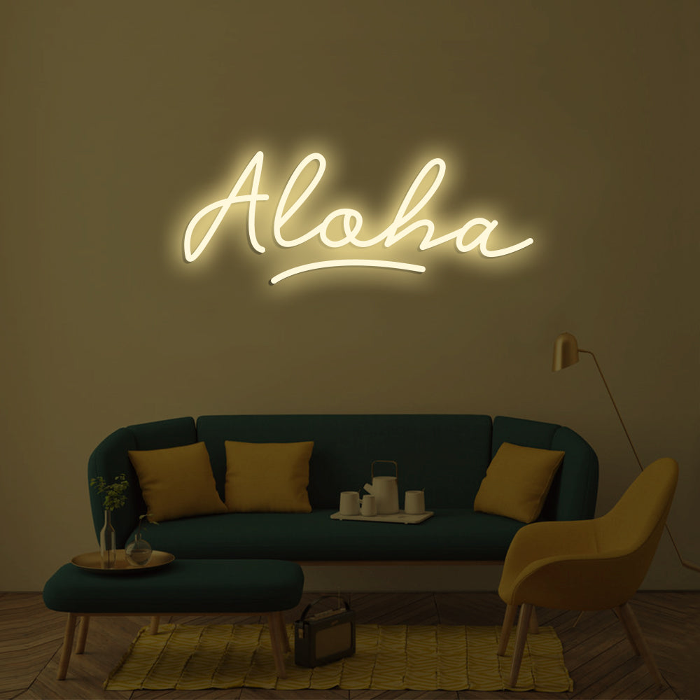 Aloha Neon Sign - LED Neon Sign For Gifts, Room Decor