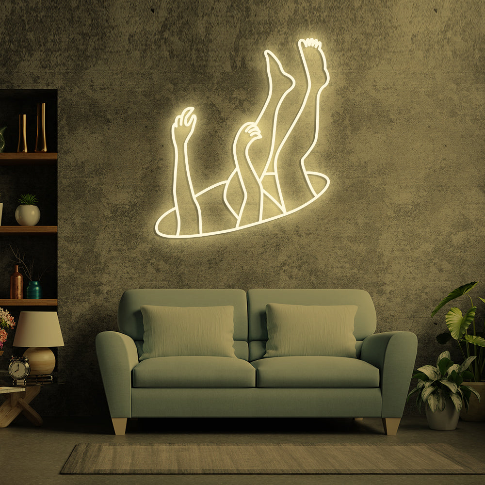 Falling Art Neon Sign LED Neon Sign For Gifts, Room Decor