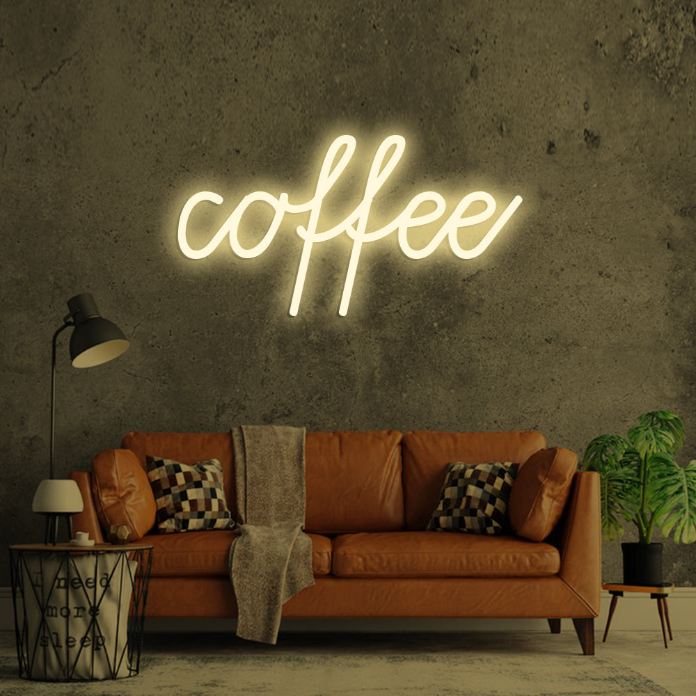 Coffee Neon Sign - LED Neon Sign For Gifts, Room Decor