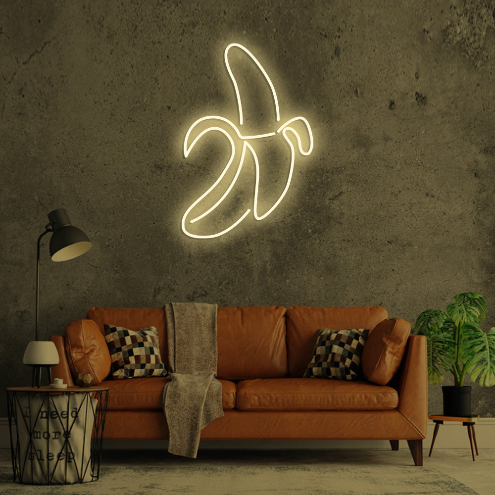 Banana Neon Sign - LED Neon Sign For Gifts, Room Decor