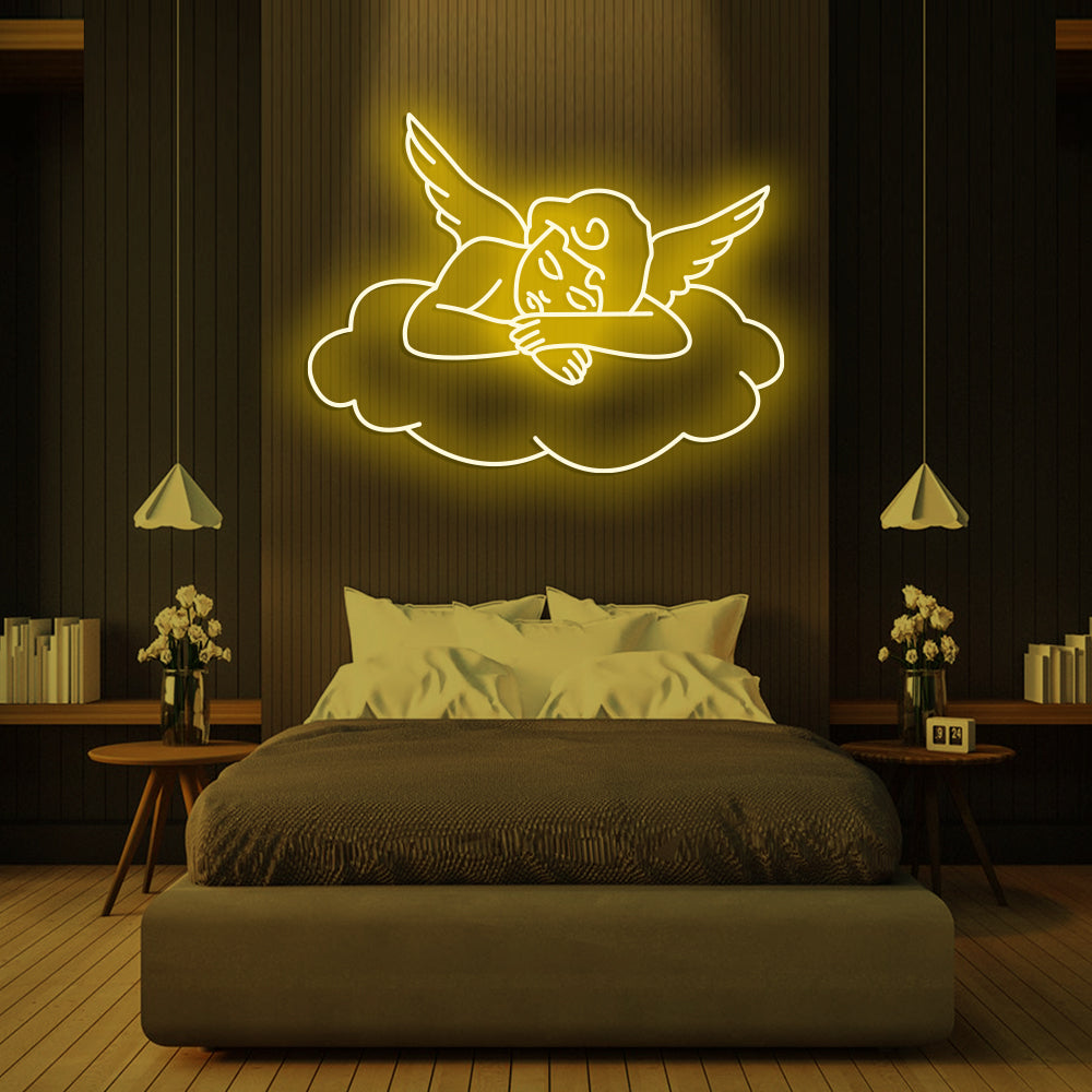 Angel Neon Sign - LED Neon Sign For Gifts, Room Decor