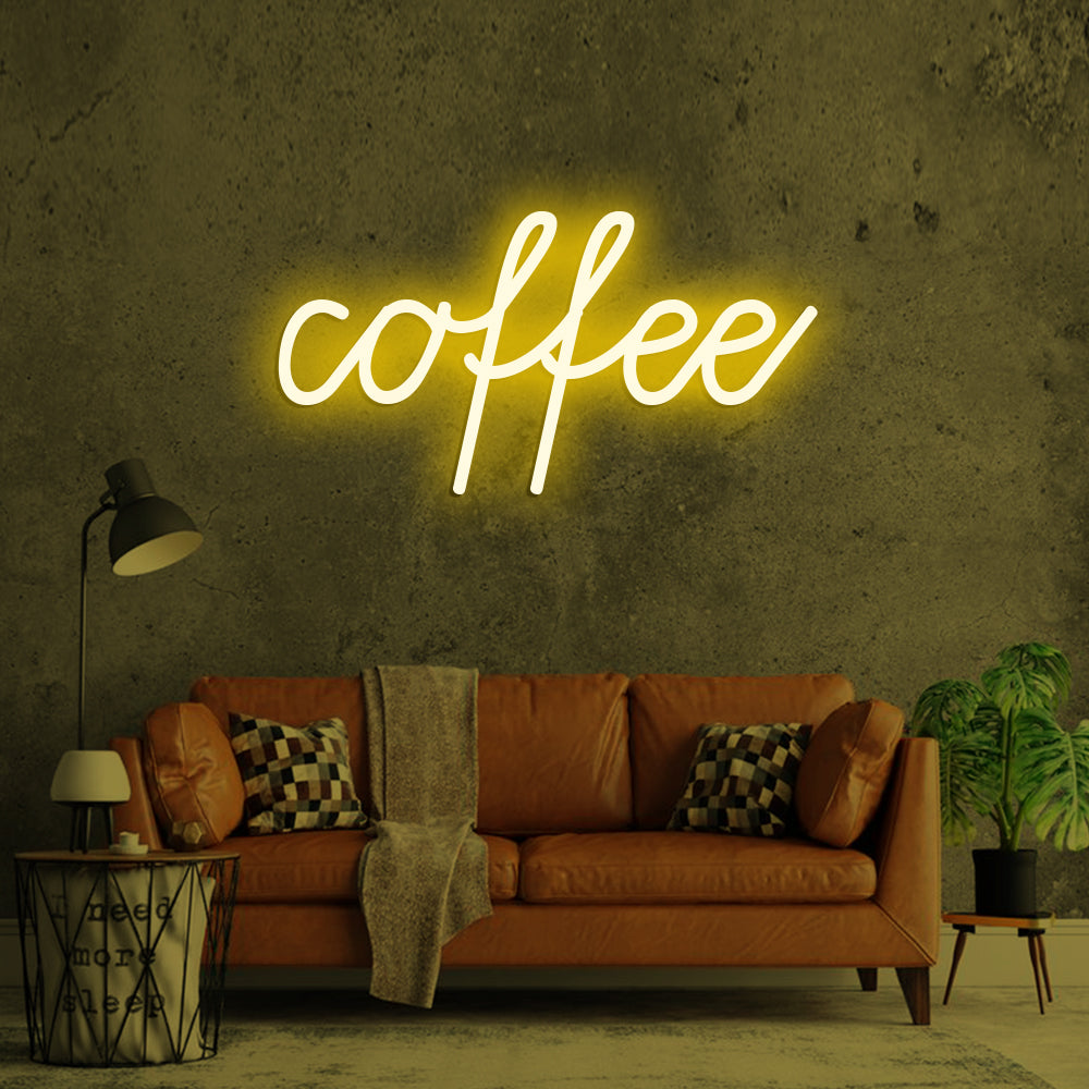 Coffee Neon Sign - LED Neon Sign For Gifts, Room Decor