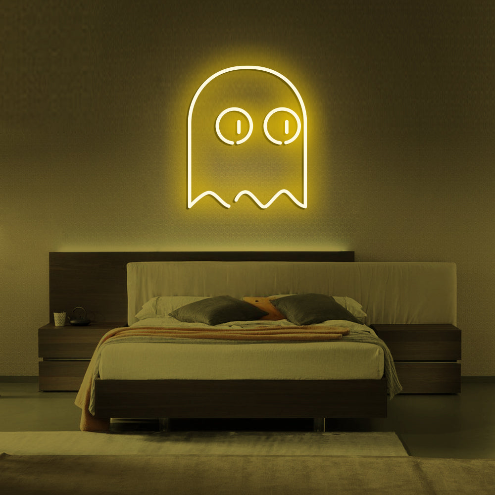 Gamer Ghost Neon Sign - LED Neon Sign For Gifts, Room Decor