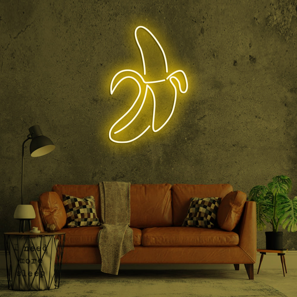 Banana Neon Sign - LED Neon Sign For Gifts, Room Decor