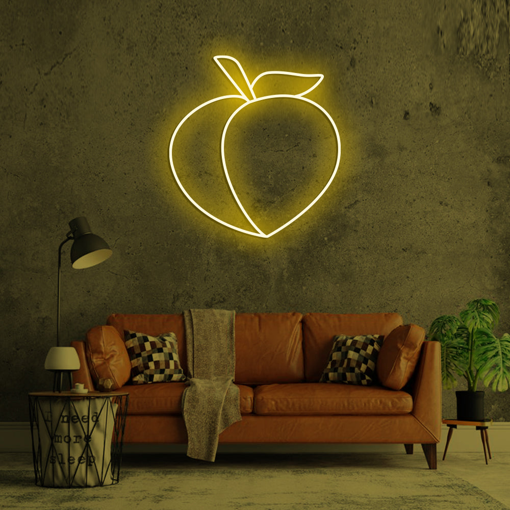Apricot Peach Neon Sign - LED Neon Sign For Gifts, Room Decor