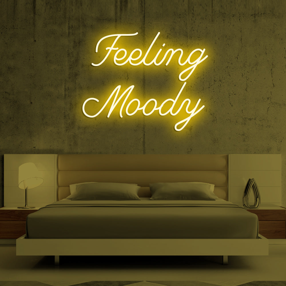 Feeling Moody Neon Sign - LED Neon Sign For Gifts, Room Decor