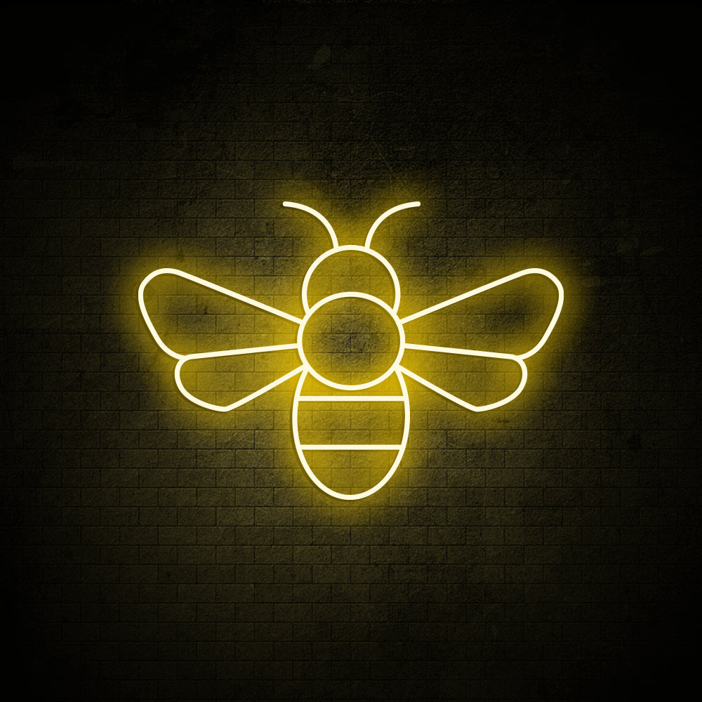 Bee Neon Sign - LED Neon Sign For Gifts, Room Decor