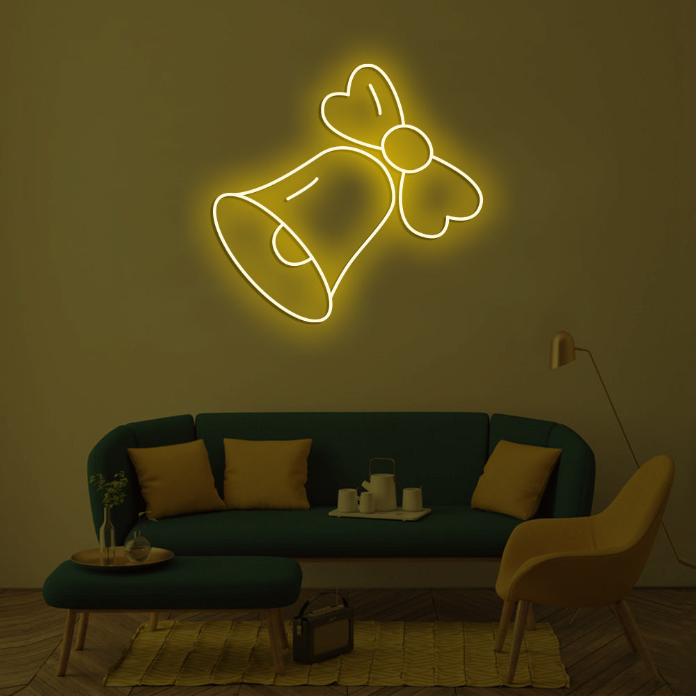 Bell Neon Sign - LED Neon Sign For Gifts, Room Decor
