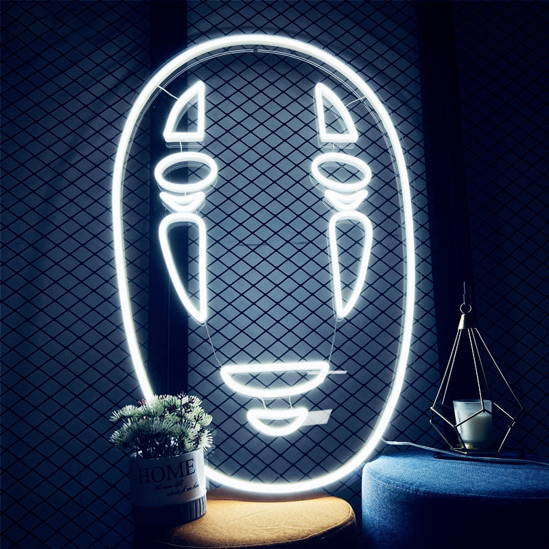 No Face Man Neon Sign