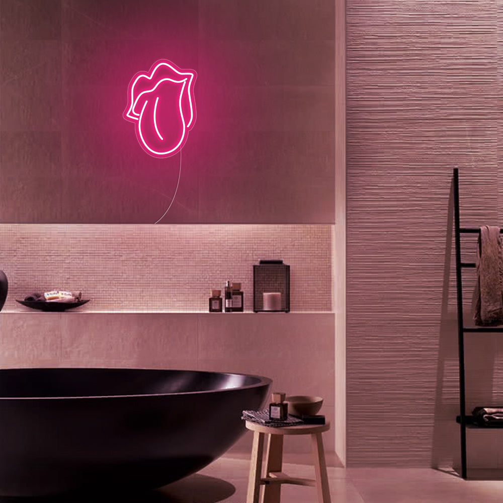 Mini Mouth Licking LED Neon Signs