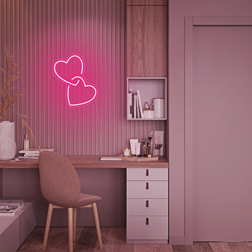 Mini Heart Lock LED Neon Signs