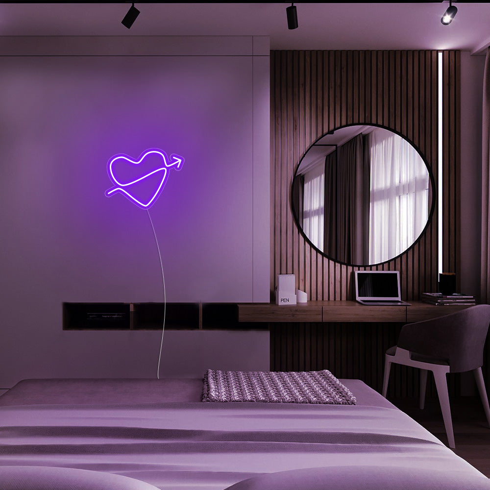 Mini Heart with Arrow LED Neon Signs